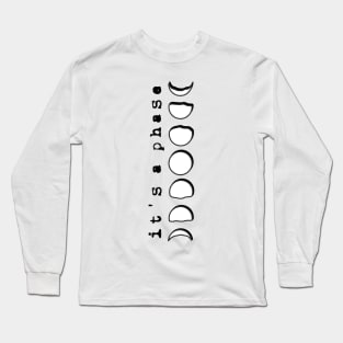 Pink Moon Phases Pun Long Sleeve T-Shirt